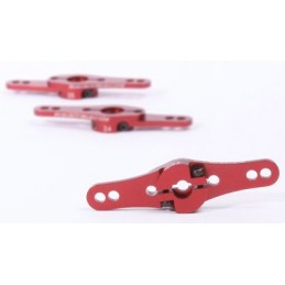 Double red aluminum servo rudder Futaba 25t Robitronic Robitronic R17013R - 2