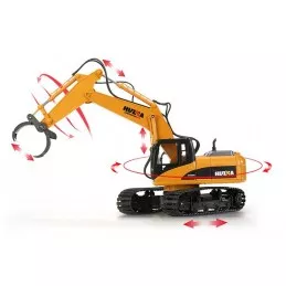 Pelleteuse RC avec grappin métal 1/14 2.4Ghz - HuiNa HuiNa Toys CY1570 - 2