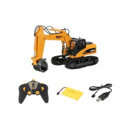 Backhoe with grab metal 1/14 RC 2.4 GHz - HuiNa HuiNa Toys CY1570 - 13