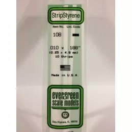 Baguette 0.25x4.8x350mm Ref : 108 - Evergreen Evergreen S1370108 - 1