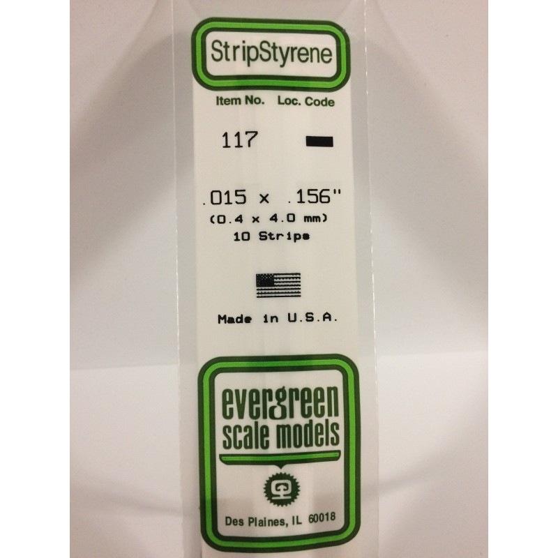 Wand 0.38x4.0x350mm Ref: 117 - Evergreen Evergreen S1370117 - 1