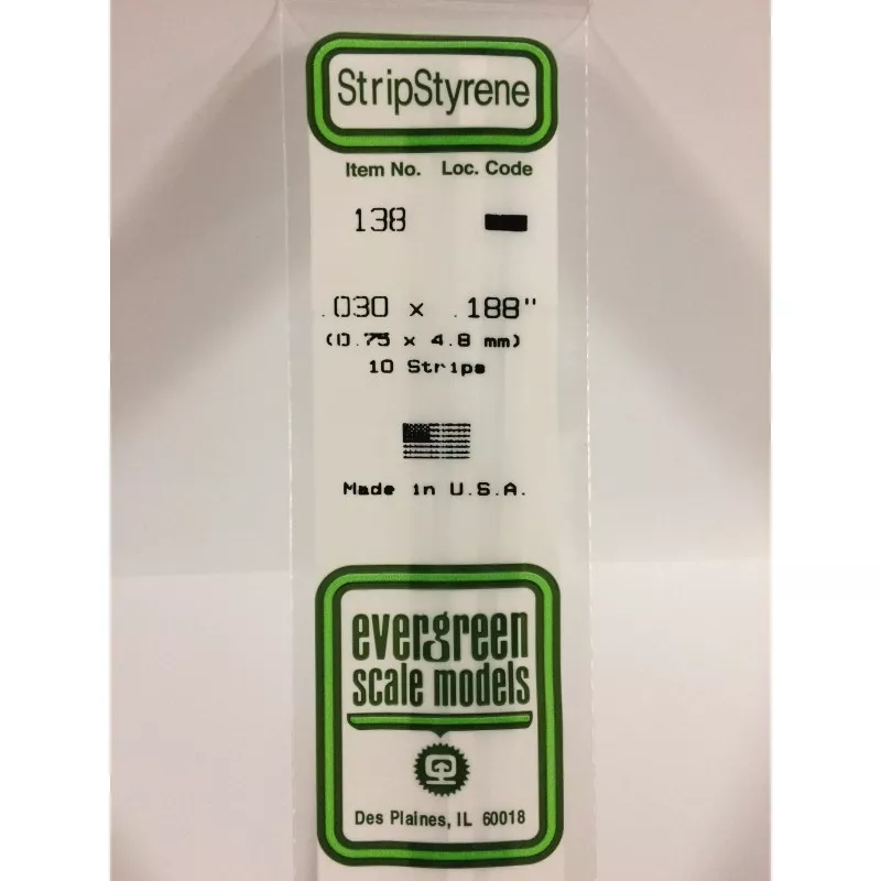 Wand 0.75x4.8x350mm Ref: 138 - Evergreen Evergreen S1370138 - 1