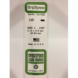 Baguette 1.0x2.5x350mm Ref : 145 - Evergreen Evergreen S1370145 - 1