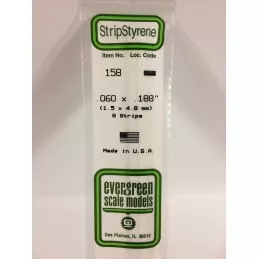 Baguette 1.5x4.2x350mm Ref : 158 - Evergreen Evergreen S1370158 - 1