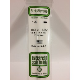 Baguette 2.5x3.2x350mm Ref : 176 - Evergreen Evergreen S1370176 - 1