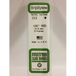 Rond 2.5x350mm Ref : 213 - Evergreen Evergreen S1370213 - 1