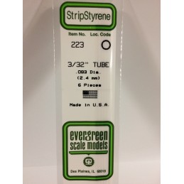 Tube round 2.4x350mm Ref: 223 - Evergreen Evergreen S1370223 - 1