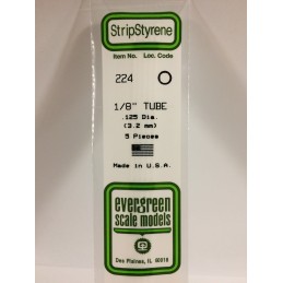 Tube round 3.2x350mm Ref: 224 - Evergreen Evergreen S1370224 - 1