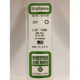 Tube round 3.2x350mm Ref: 224 - Evergreen Evergreen S1370224 - 1