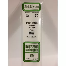 Tube round 4.8x350mm Ref: 226 - Evergreen Evergreen S1370226 - 1