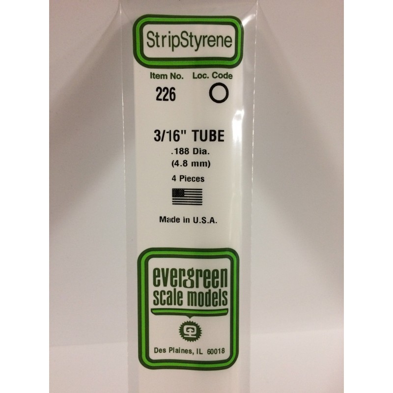Tube rond 4.8x350mm Ref : 226 - Evergreen Evergreen S1370226 - 1