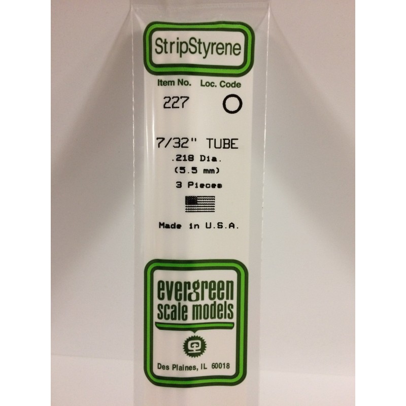 Tube round 5.5x350mm Ref: 227 - Evergreen Evergreen S1370227 - 1