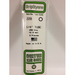 Tube round 6.3x350mm Ref: 228 - Evergreen Evergreen S1370228 - 1