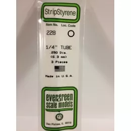 Tube round 6.3x350mm Ref: 228 - Evergreen Evergreen S1370228 - 1