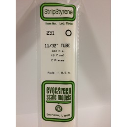 Tube round 8.3x350mm Ref: 231 - Evergreen Evergreen S1370231 - 1