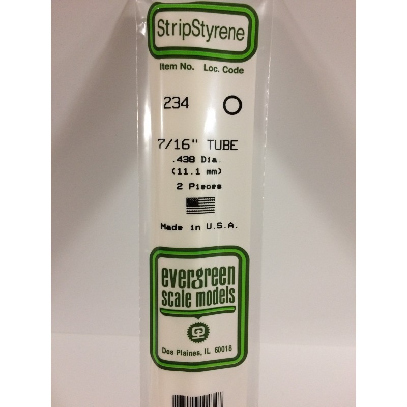 Tube round 11.1x350mm Ref: 234 - Evergreen Evergreen S1370234 - 1