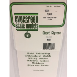 Plaque blanche lisse 0.13x150x300mm Ref : 9009 - Evergreen Evergreen S1379009 - 1