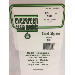 Plaque blanche lisse 0.50x150x300mm Ref : 9020 - Evergreen Evergreen S1379020 - 1