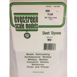 Plaque blanche lisse 1.5x150x300mm Ref : 9060 - Evergreen Evergreen S1379060 - 1