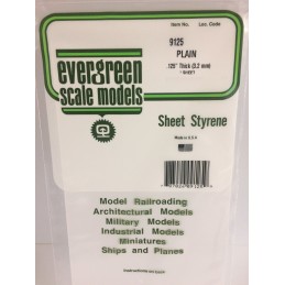 Plaque blanche lisse 3.2x150x300mm Ref : 9125 - Evergreen Evergreen S1379125 - 1