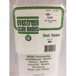 Transparent plate smooth 0.25x150x300mm Ref: 9006 - Evergreen Evergreen S1379006 - 1