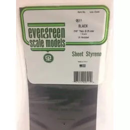 Black plate smooth 0.25x150x300mm Ref: 9511 - Evergreen Evergreen S1379511 - 1