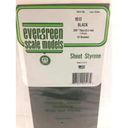 Black plate smooth 0.50x150x300mm Ref: 9513 - Evergreen Evergreen S1379513 - 1