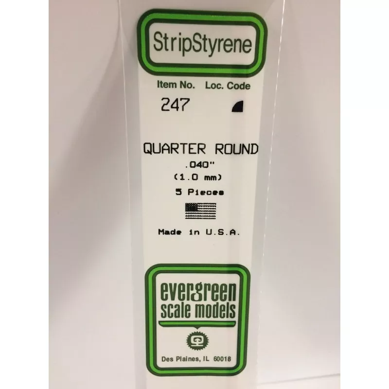 Quarter round 1.0x350mm Ref: 247 - Evergreen Evergreen S1370247 - 1