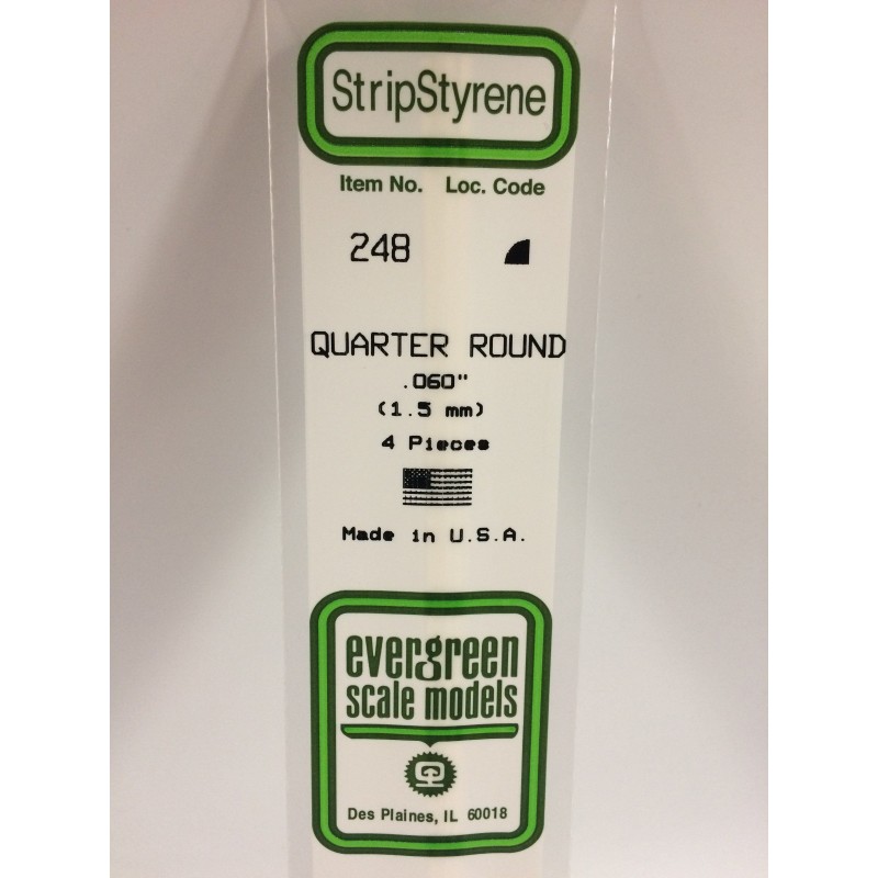 Quarter round 1.5x350mm Ref: 248 - Evergreen Evergreen S1370248 - 1