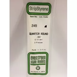 Quart de Rond 2.0x350mm Ref : 249 - Evergreen Evergreen S1370249 - 1