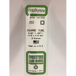 Tube carré 4.8x350mm Ref : 253 - Evergreen Evergreen S1370253 - 1