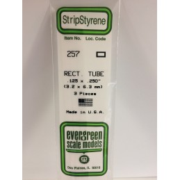 Tube rectangular 3.2x6.3x350mm Ref: 257 - Evergreen Evergreen S1370257 - 1