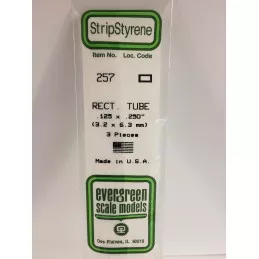 Tube rectangular 3.2x6.3x350mm Ref: 257 - Evergreen Evergreen S1370257 - 1