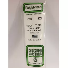 Tube rectangular 6.3x9.5x350mm Ref: 259 - Evergreen Evergreen S1370259 - 1