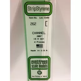 Profiled U 2.0x350mm Ref: 262 - Evergreen Evergreen S1370262 - 1