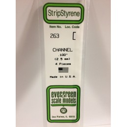 Profiled U 2.5x350mm Ref: 263 - Evergreen Evergreen S1370263 - 1