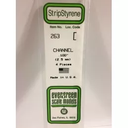 Profiled U 2.5x350mm Ref: 263 - Evergreen Evergreen S1370263 - 1