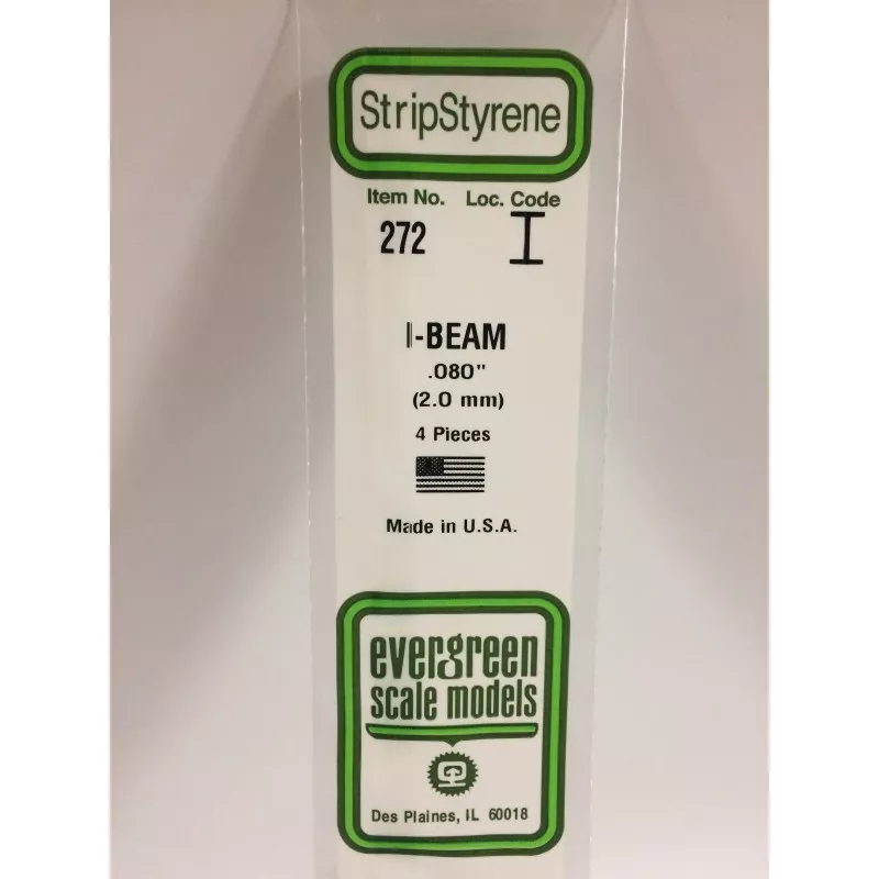Profile I 2.0x350mm Ref: 272 - Evergreen Evergreen S1370272 - 1