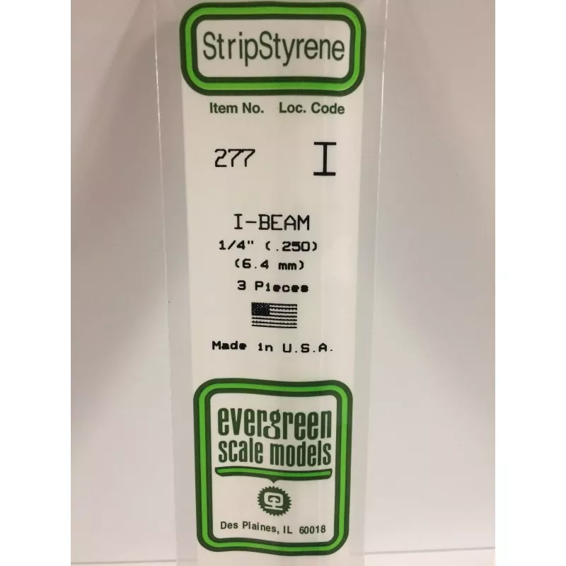 Profile I 6.3x350mm Ref: 277 - Evergreen Evergreen S1370277 - 1