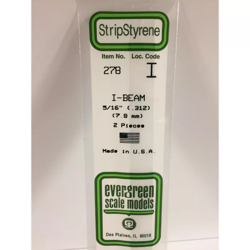 Profile I 7.9x350mm Ref: 278 - Evergreen Evergreen S1370278 - 1