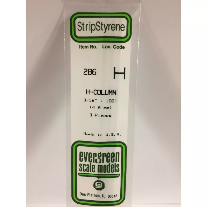 Profile: 4.8x350mm Ref: 286 - Evergreen Evergreen S1370286 - 1