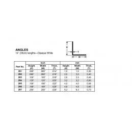 Profile L 1.5x350mm Ref: 291 - Evergreen Evergreen S1370291 - 3