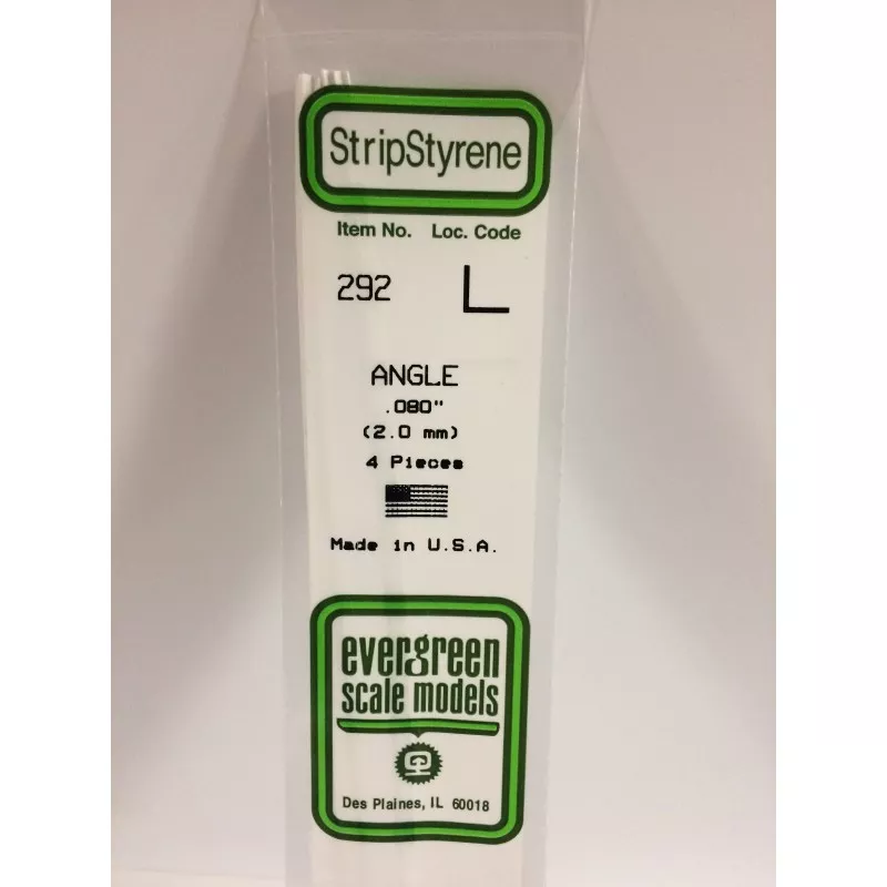 Profile L 2.0x350mm Ref: 292 - Evergreen Evergreen S1370292 - 1