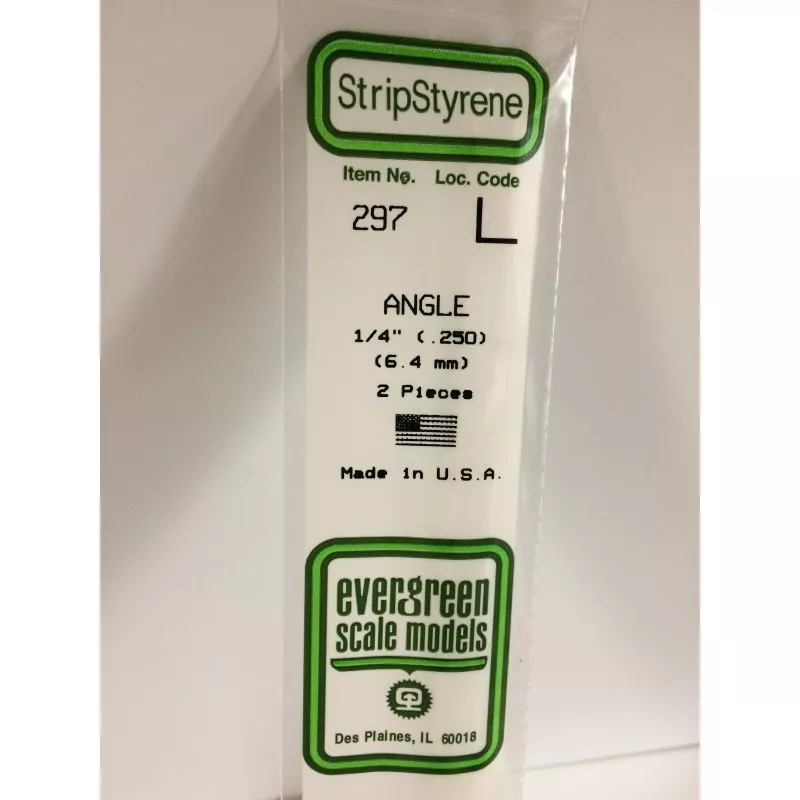 Profile L 6.3x350mm Ref: 297 - Evergreen Evergreen S1370297 - 1