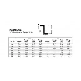 Profile Z 1.5x350mm Ref: 751 - Evergreen Evergreen S1370751 - 3