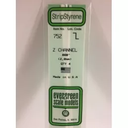 Profile Z 2.0x350mm Ref: 752 - Evergreen Evergreen S1370752 - 1