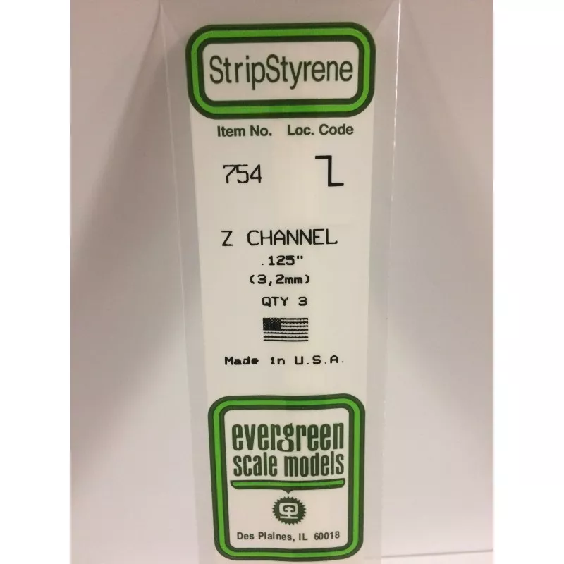 Profile Z 3.2x350mm Ref: 754 - Evergreen Evergreen S1370754 - 1