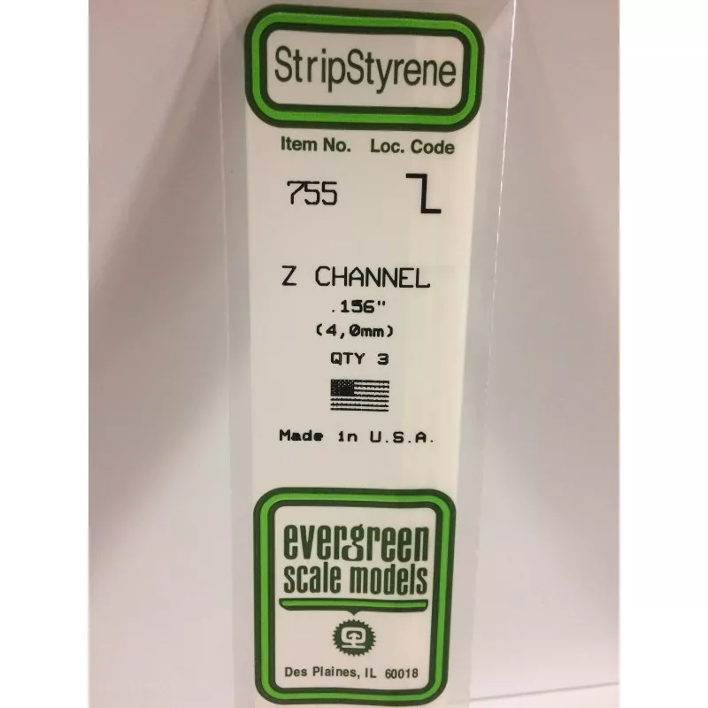 Profile Z 4.0x350mm Ref: 755 - Evergreen Evergreen S1370755 - 1