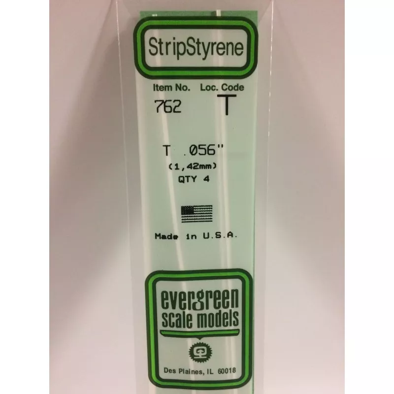 Profile T 1.42x350mm Ref: 762 - Evergreen Evergreen S1370762 - 1