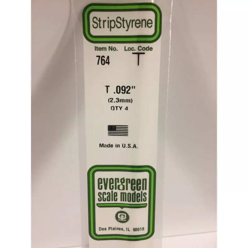 Profile T 2.3x350mm Ref: 764 - Evergreen Evergreen S1370764 - 1
